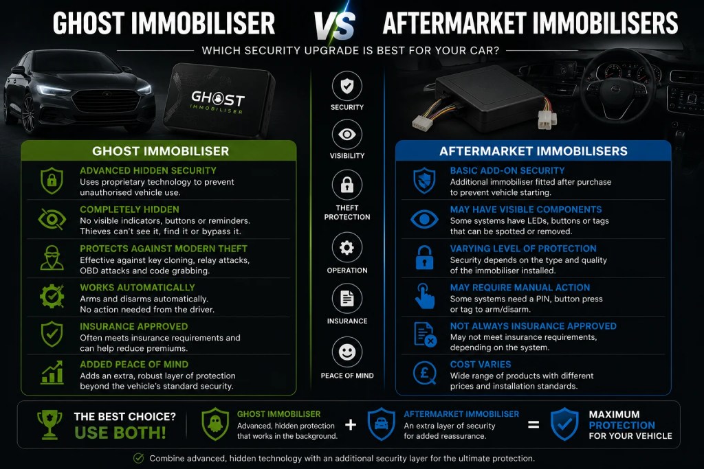 Ghost Immobiliser vs Aftermarket Immobilisers